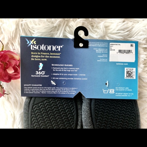New with tags ISOTONER   360 Memory Foam Slippers - Picture 5 of 5